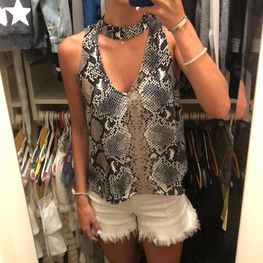 snake skin top